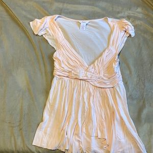 Pastel pink shirt- thick strap tank